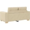 Sofa 3 pcs Kreminė 221 x 80 x 80 cm Lino mišinio audinys