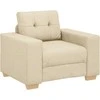 Sofa 3 pcs Kreminė 221 x 80 x 80 cm Lino mišinio audinys