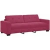 Sofa Sofos komplektas 3 vnt. Vėjo raudona Aksomas