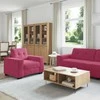Sofa Sofos komplektas 3 pcs Vėjo raudona 221 x 80 x 80 cm Aksomas