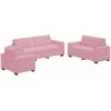 Sofa Sofos komplektas 3 pcs Rožinė 221 x 80 x 80 cm Aksomas