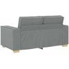 Sofa 3 pcs Šviesiai pilka 220 x 80 x 84 cm Lino mišinio audinys