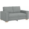 Sofa 3 pcs Šviesiai pilka 220 x 80 x 84 cm Lino mišinio audinys