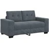 Sofa Sofos komplektas 3 pcs Tamsiai pilka 221 x 80 x 80 cm Aksomas