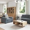 Sofa Sofos komplektas 3 pcs Tamsiai pilka 221 x 80 x 80 cm Aksomas