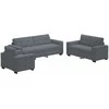 Sofa Sofos komplektas 3 pcs Tamsiai pilka 221 x 80 x 80 cm Aksomas