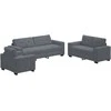 Sofa Sofos komplektas 3 pcs Tamsiai pilka 221 x 80 x 80 cm Aksomas