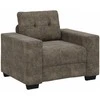 Sofa 3 pcs Tamsiai pilka 221 x 80 x 80 cm Lino mišinio audinys