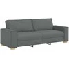 Sofa 3 pcs Tamsiai pilka 220 x 80 x 84 cm Lino mišinio audinys