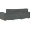 Sofa 3 pcs Tamsiai pilka 220 x 80 x 84 cm Lino mišinio audinys
