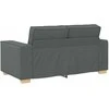 Sofa 3 pcs Tamsiai pilka 220 x 80 x 84 cm Lino mišinio audinys