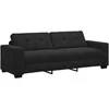 Sofa Sofos komplektas 3 pcs Juoda 221 x 80 x 80 cm Aksomas