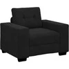 Sofa Sofos komplektas 3 pcs Juoda 221 x 80 x 80 cm Aksomas