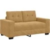 Sofa Sofos komplektas 3 pcs Ruda 221 x 80 x 80 cm Aksomas