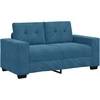 Sofa Sofos komplektas 3 pcs Mėlyna 221 x 80 x 80 cm Aksomas