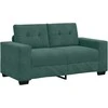 Sofa Sofos komplektas 3 pcs Tamsiai žalia 221 x 80 x 80 cm Aksomas