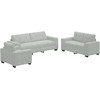 Sofa Sofos komplektas 3 pcs Šviesiai pilka 221 x 80 x 80 cm Aksomas