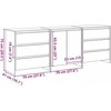 Kabalas su stalčių 3 pcs Juoda 70 x 41 x 75 cm Apdirbta mediena
