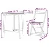 Lauko baldų komplektas Bistro komplektas 3 pcs Natūralus aliejus