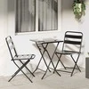 Lauko baldų komplektas Sodo Bistro Rinkinys 3 pcs Antracitas Plienas