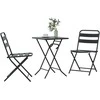 Lauko baldų komplektas Sodo Bistro Rinkinys 3 pcs Antracitas Plienas