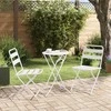 Lauko baldų komplektas Sodo Bistro Rinkinys 3 pcs Balta Plienas