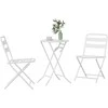 Lauko baldų komplektas Sodo Bistro Rinkinys 3 pcs Balta Plienas