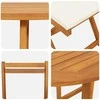 Lauko baldų komplektas Bistro komplektas su pagalve 3 pcs Natūralus aliejus