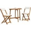 Lauko baldų komplektas Bistro komplektas su pagalve 3 pcs Natūralus aliejus