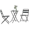Lauko baldų komplektas Sodo Bistro Rinkinys 3 pcs Antracitas Plienas
