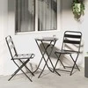 Lauko baldų komplektas Sodo Bistro Rinkinys 3 pcs Antracitas Plienas
