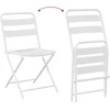 Lauko baldų komplektas Sodo Bistro Rinkinys 3 pcs Balta Plienas