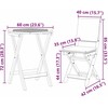 Lauko baldų komplektas Bistro komplektas 3 pcs Natūralus aliejus