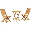 Sulankstomas bistro rinkinys 3 pcs Ruda Kietos akacijos mediena