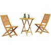 Sulankstomas bistro rinkinys 3 pcs Ruda Kietos akacijos mediena