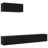 TV staliukas TV spintelių komplektas 3 pcs Juodojo ąžuolo Apdirbta mediena