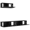 TV staliukas TV spintelių komplektas 3 pcs Juodojo ąžuolo Apdirbta mediena