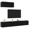 TV staliukas TV spintelių komplektas 3 pcs Juodojo ąžuolo Apdirbta mediena