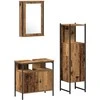 Vonios baldų rinkinys su saugykla 3 pcs Ruda 33 x 33 x 120.5 cm