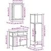 Vonios baldų rinkinys su saugykla 3 pcs Ruda 33 x 33 x 120.5 cm
