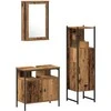 Vonios baldų rinkinys su saugykla 3 pcs Ruda 33 x 33 x 120.5 cm