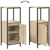Vonios baldų rinkinys su lentyna 3 pcs Sonoma ąžuolas ir juoda