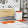 Antisklidus vonios kilimėlių rinkinys 3 pcs Oranžinė PP