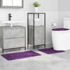 Antisklidus vonios kilimėlių rinkinys 3 pcs Violetinė PP