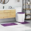 Antisklidus vonios kilimėlių rinkinys 3 pcs Violetinė PP
