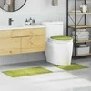 Antisklidus vonios kilimėlių rinkinys 3 pcs Žalia PP