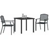 Lauko baldų komplektas Sodo valgomojo komplektas 3 pcs Antracitas