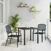 Lauko baldų komplektas Sodo valgomojo komplektas 3 pcs Antracitas