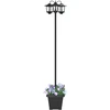 Pakabinamas šviestuvas 3-Head Lamp Post With Planter Juoda 32 x 32 x 188 cm