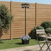 Pakabinamas šviestuvas 3-Head Lamp Post With Planter Juoda 32 x 32 x 188 cm